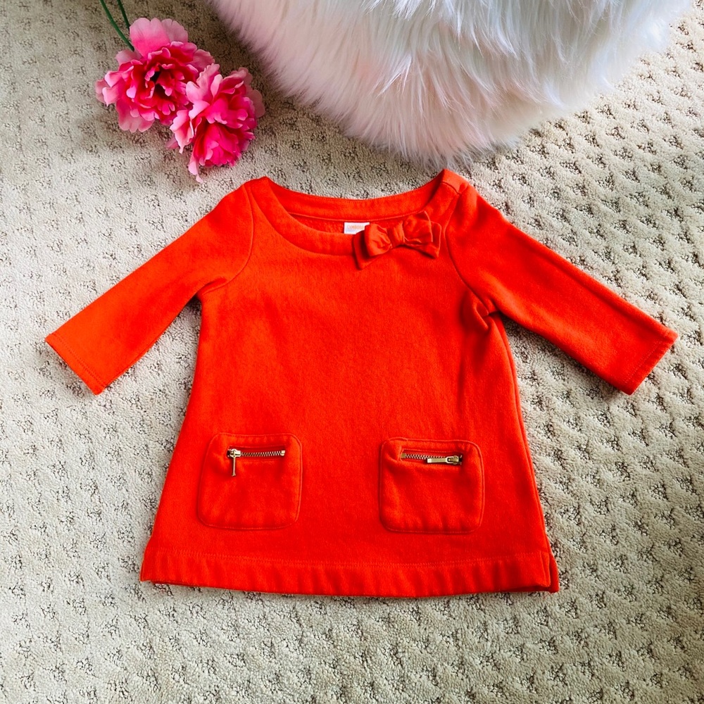 Gymboree Warm Sweatshirt w/ Bow & Zippered…